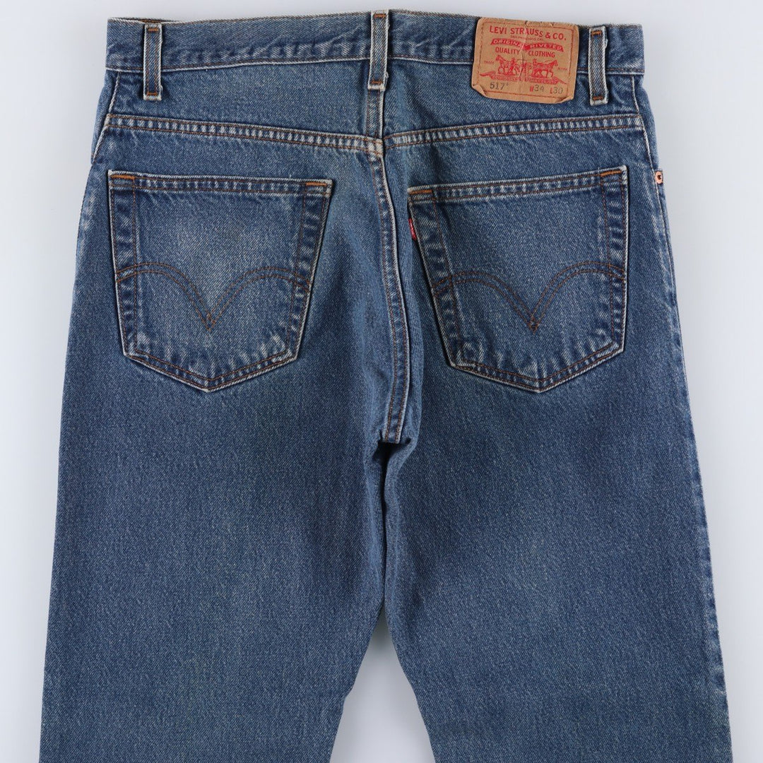 Levi's 517 BOOT CUT Bootcut denim pants for men, size w33 cotton blue type Vintage Second Hand