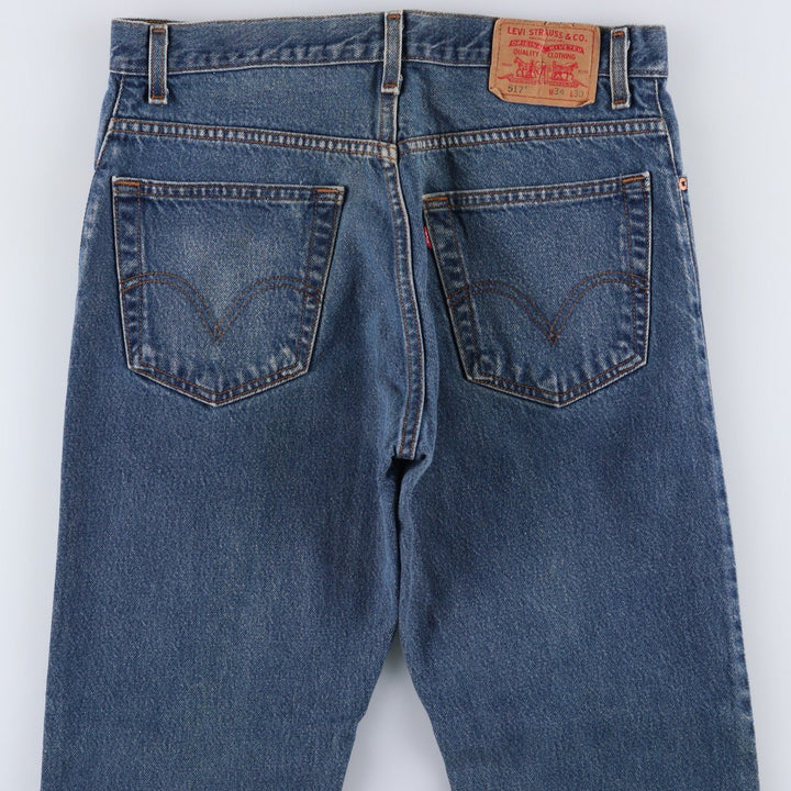 Levi's 517 BOOT CUT Bootcut denim pants for men, size w33 cotton blue type Vintage Second Hand