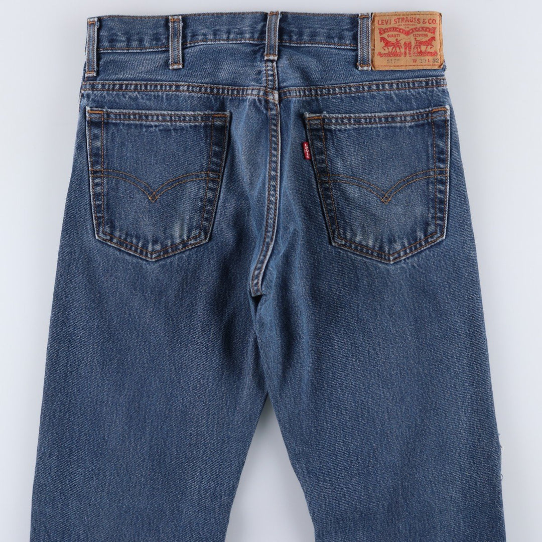Levi's 517 Bootcut Denim Pants, Men's, Size W30 cotton blue type Vintage Second Hand