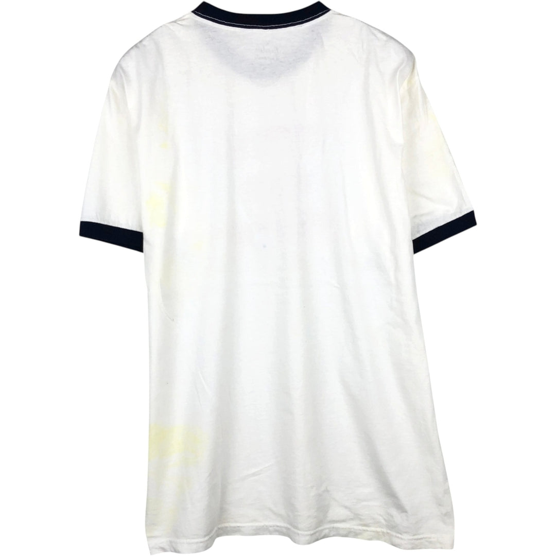 Napoleon Dynamite Print Ringer T-Shirt Movie T-Shirt Men's XL (approx.) cotton white type Vintage Second Hand
