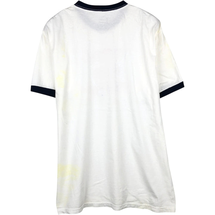 Napoleon Dynamite Print Ringer T-Shirt Movie T-Shirt Men's XL (approx.) cotton white type Vintage Second Hand