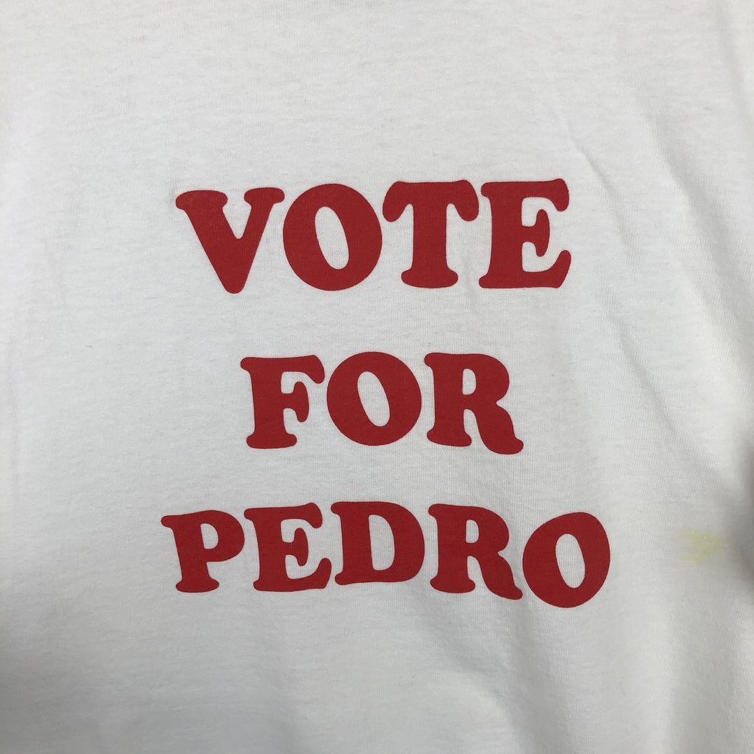 Napoleon Dynamite Print Ringer T-Shirt Movie T-Shirt Men's XL (approx.) cotton white type Vintage Second Hand