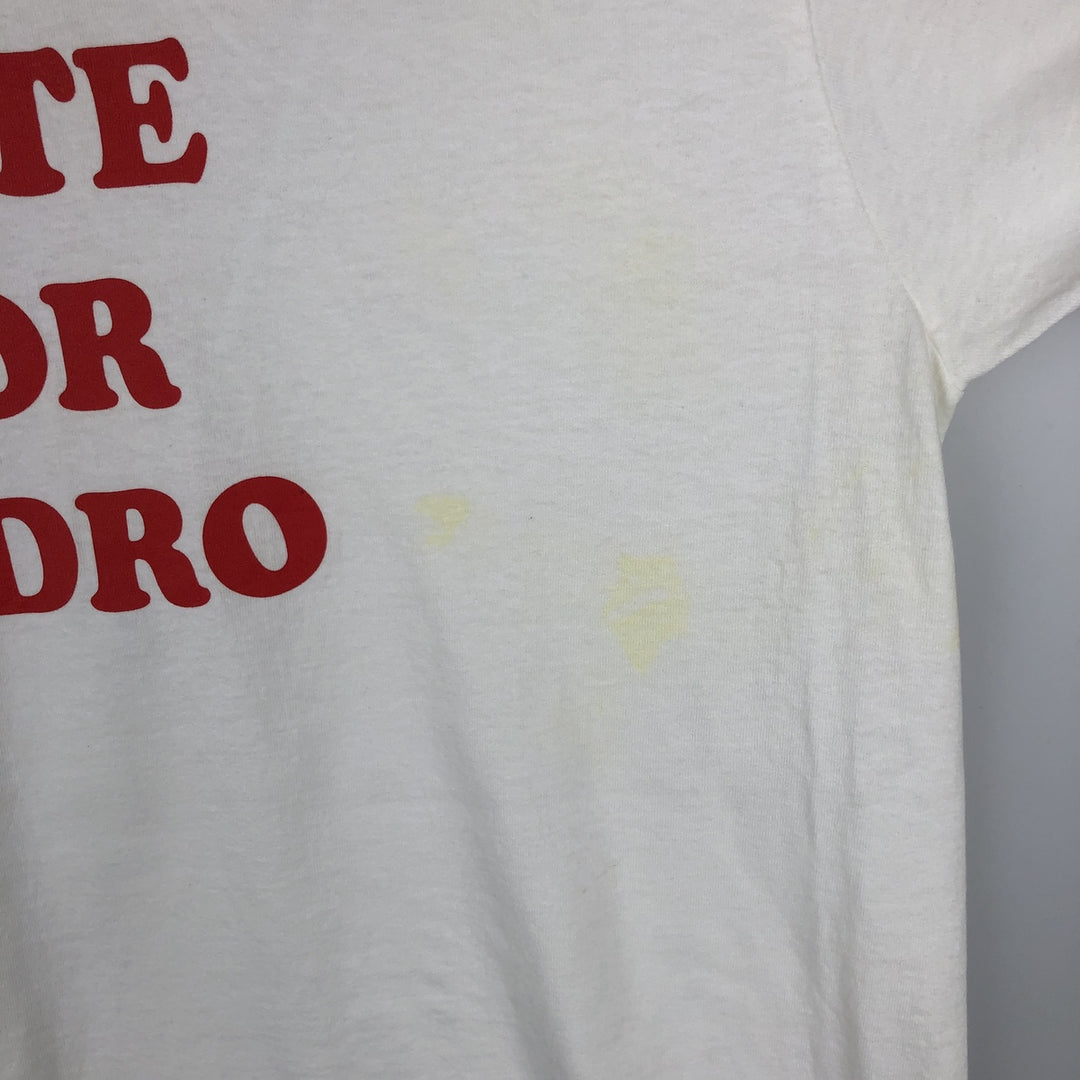 Napoleon Dynamite Print Ringer T-Shirt Movie T-Shirt Men's XL (approx.) cotton white type Vintage Second Hand