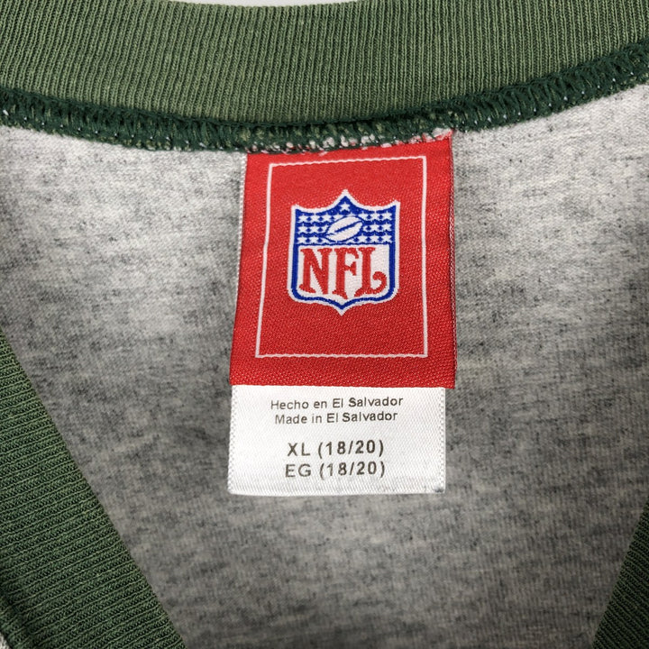 NFL Green Bay Packers Ringer T-Shirt, Men's Size XL (approx.) cotton gray type Vintage Second Hand