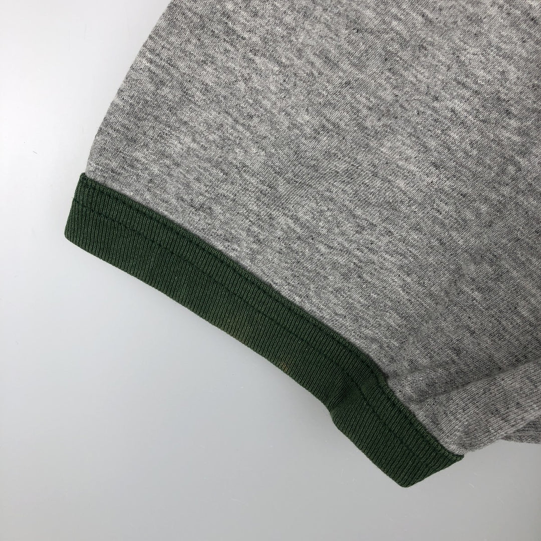 NFL Green Bay Packers Ringer T-Shirt, Men's Size XL (approx.) cotton gray type Vintage Second Hand
