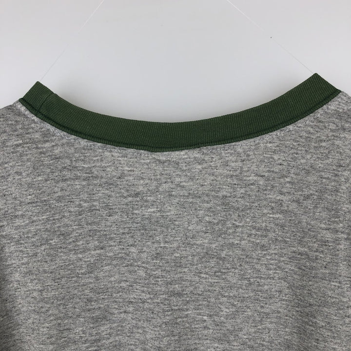 NFL Green Bay Packers Ringer T-Shirt, Men's Size XL (approx.) cotton gray type Vintage Second Hand
