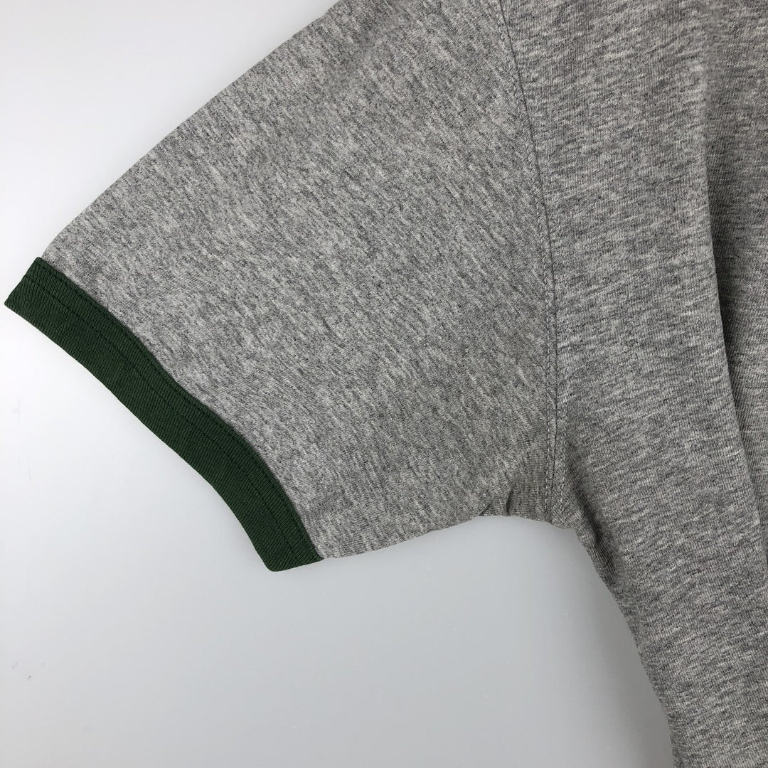 NFL Green Bay Packers Ringer T-Shirt, Men's Size XL (approx.) cotton gray type Vintage Second Hand
