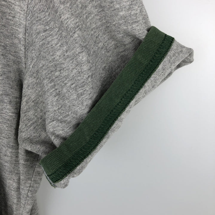NFL Green Bay Packers Ringer T-Shirt, Men's Size XL (approx.) cotton gray type Vintage Second Hand