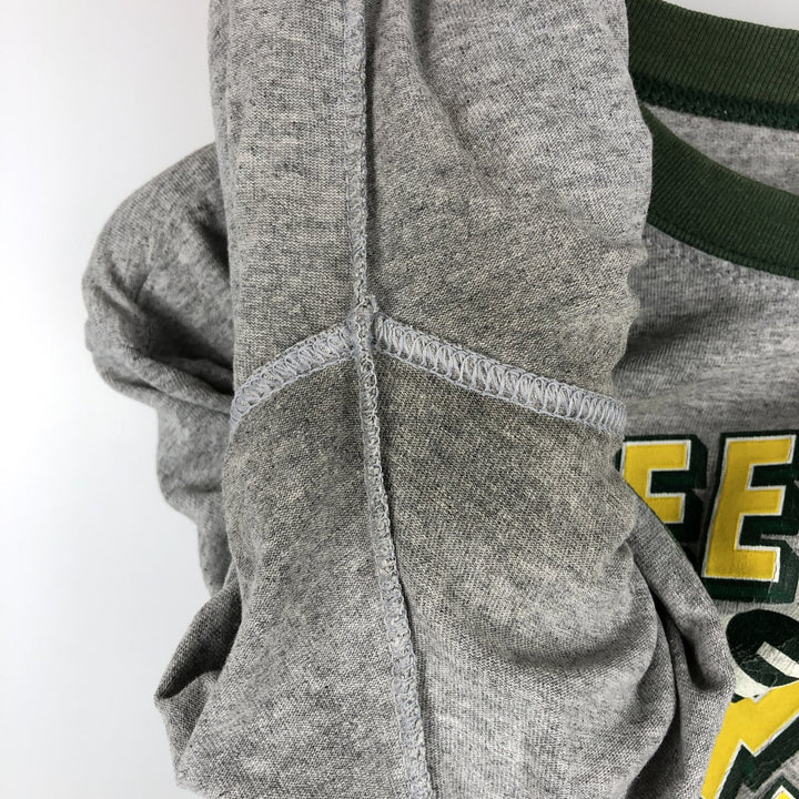 NFL Green Bay Packers Ringer T-Shirt, Men's Size XL (approx.) cotton gray type Vintage Second Hand