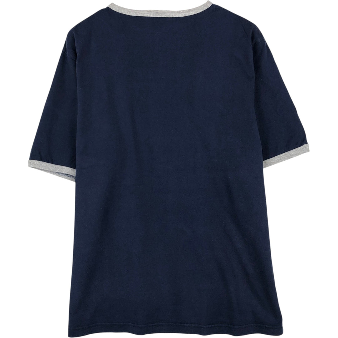Steve and Barry's Ringer T-Shirt, Men's Size XL cotton navy blue type Vintage Second Hand