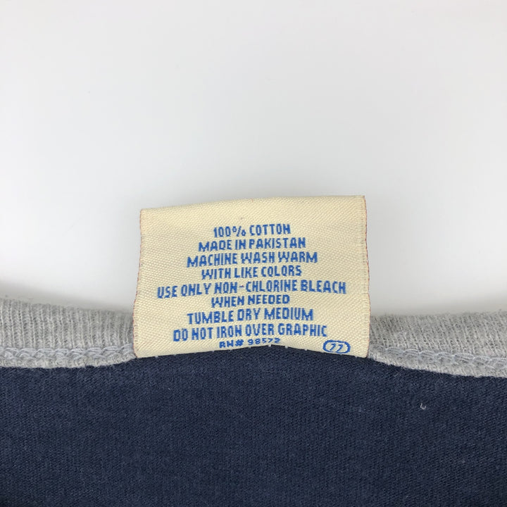 Steve and Barry's Ringer T-Shirt, Men's Size XL cotton navy blue type Vintage Second Hand