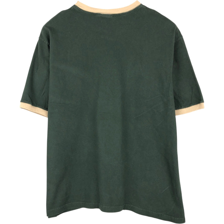 NFL Green Bay Packers Ringer T-Shirt, Made in USA, Men's Size M (approx.), Vintage cotton green type Vintage Second Hand