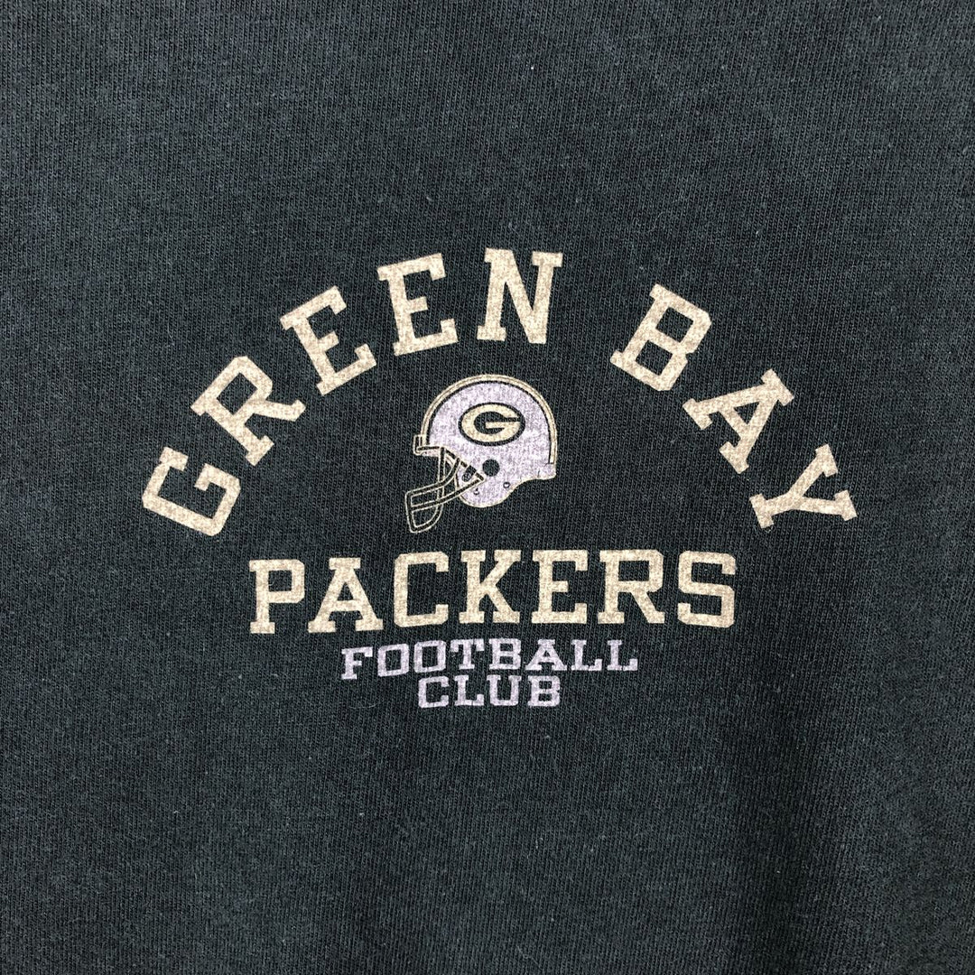 NFL Green Bay Packers Ringer T-Shirt, Made in USA, Men's Size M (approx.), Vintage cotton green type Vintage Second Hand