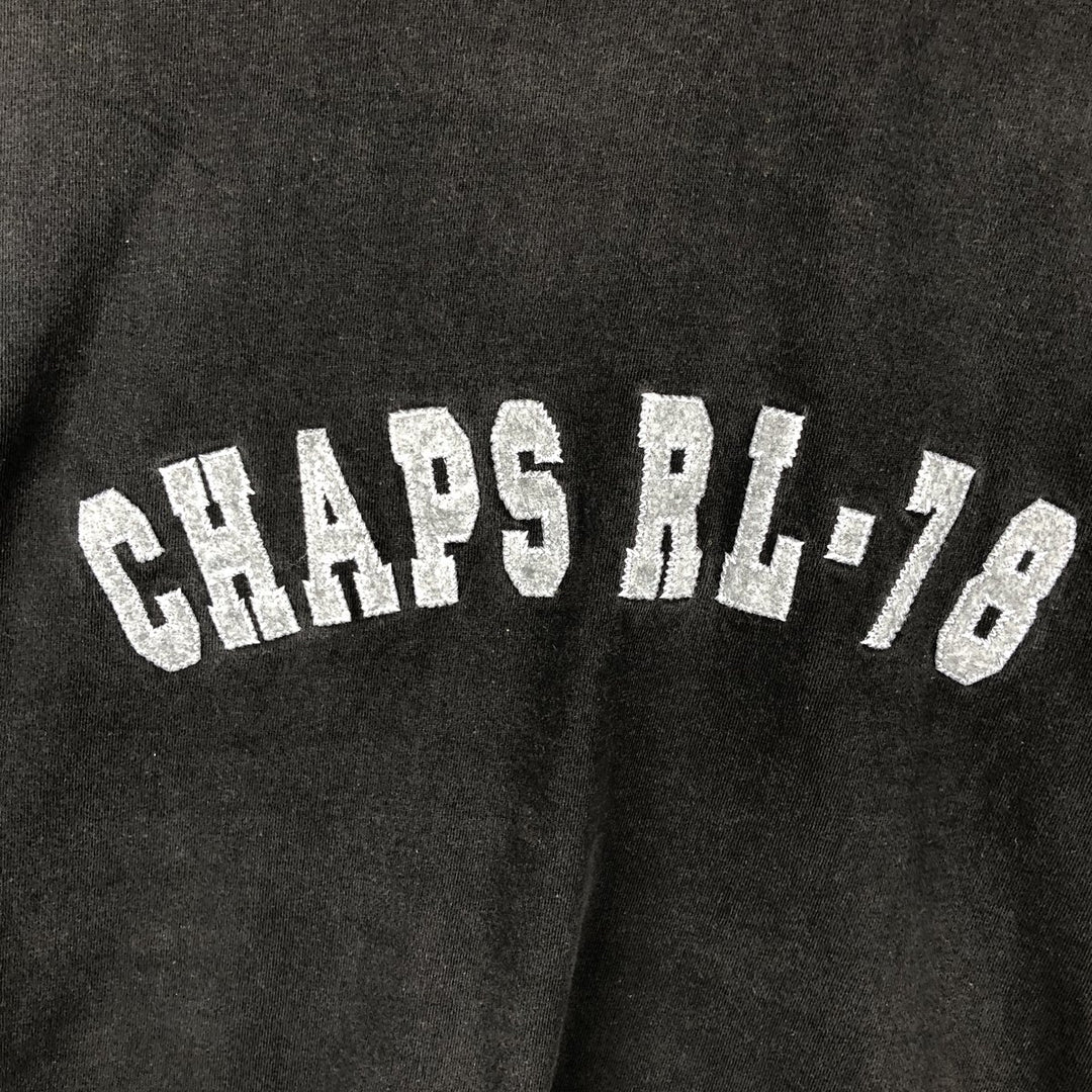 Ralph Lauren CHAPS Ringer T-shirt, Men's Size L (approx.) cotton black type Vintage Second Hand