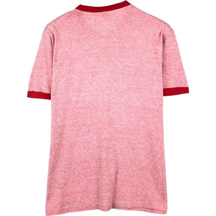 80'S Russell JERZEES Ringer T-Shirt, Made in USA, Men's XL (approx.), Vintage polyester red type Vintage Second Hand