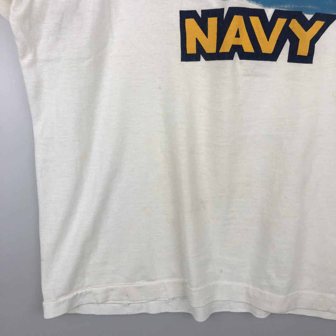 90'S Screen Stars Ringer T-Shirt, Made in USA, Men's XL equivalent, Vintage cotton white type Vintage Second Hand