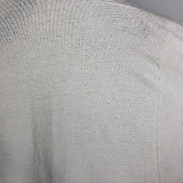 90'S Screen Stars Ringer T-Shirt, Made in USA, Men's XL equivalent, Vintage cotton white type Vintage Second Hand
