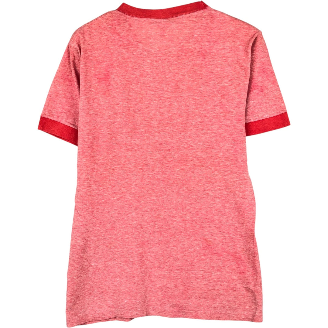 70s-80'S Mayo Spruce Ringer T-Shirt, Made in USA, Men's Size M (Equivalent), Vintage cotton red type Vintage Second Hand
