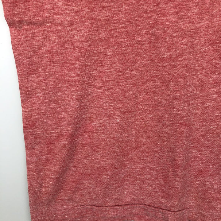 70s-80'S Mayo Spruce Ringer T-Shirt, Made in USA, Men's Size M (Equivalent), Vintage cotton red type Vintage Second Hand