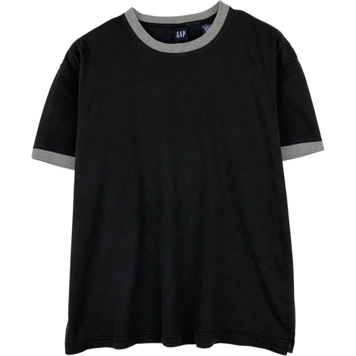 GAP Old Gap Ringer T-shirt, Men's Size L (approx.) cotton black type Vintage Second Hand