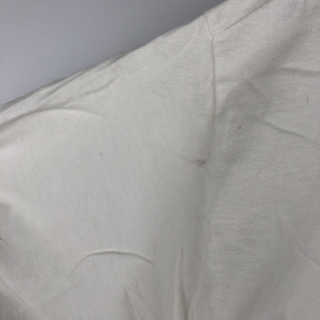 90'S EAGLE USA USNA Naval Academy Ringer T-Shirt, Made in USA, Men's Size L (Equivalent), Vintage cotton white type Vintage Second Hand