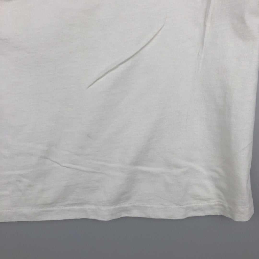 90'S EAGLE USA USNA Naval Academy Ringer T-Shirt, Made in USA, Men's Size L (Equivalent), Vintage cotton white type Vintage Second Hand