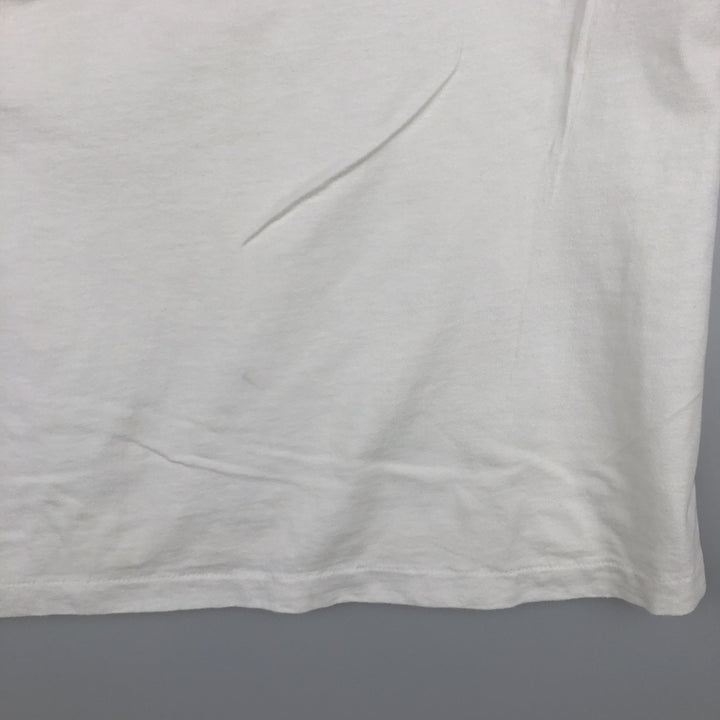 90'S EAGLE USA USNA Naval Academy Ringer T-Shirt, Made in USA, Men's Size L (Equivalent), Vintage cotton white type Vintage Second Hand