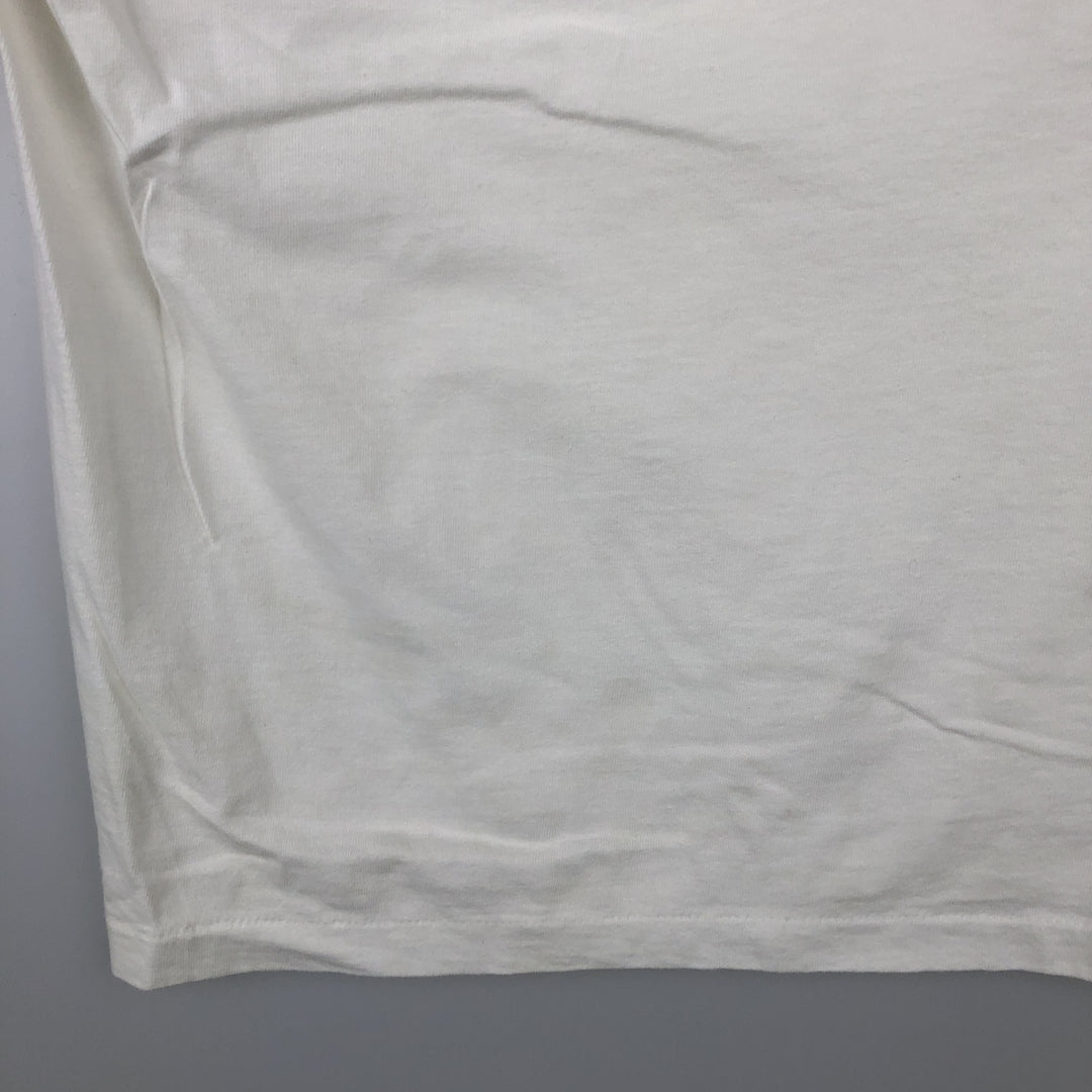 90'S EAGLE USA USNA Naval Academy Ringer T-Shirt, Made in USA, Men's Size L (Equivalent), Vintage cotton white type Vintage Second Hand