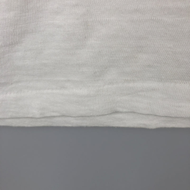 90'S WNAP Stereo 93 Ringer T-Shirt, Made in USA, Men's Size L (Equivalent), Vintage cotton white type Vintage Second Hand