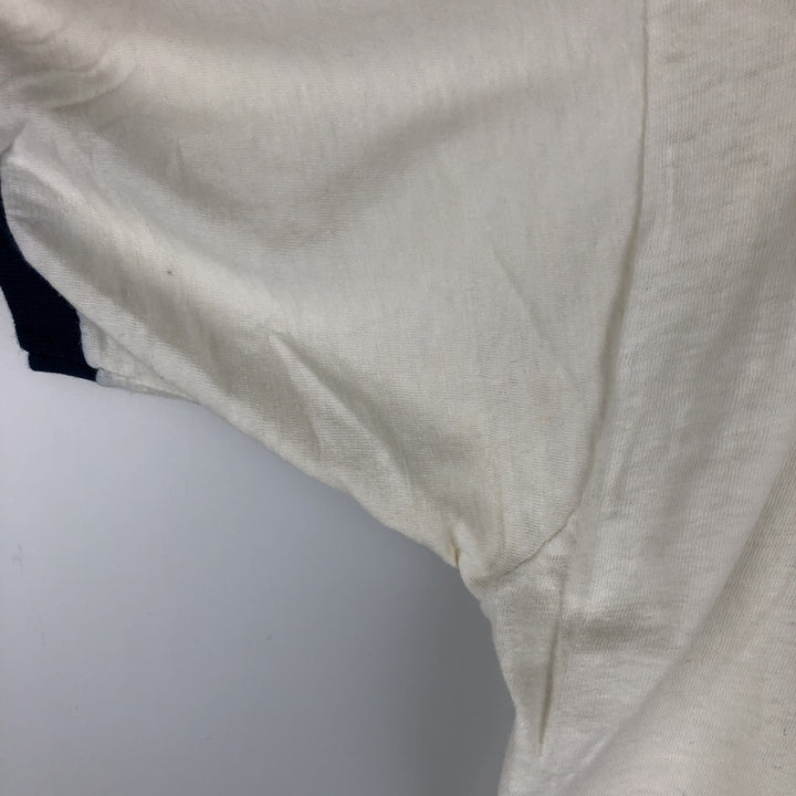 90'S WNAP Stereo 93 Ringer T-Shirt, Made in USA, Men's Size L (Equivalent), Vintage cotton white type Vintage Second Hand
