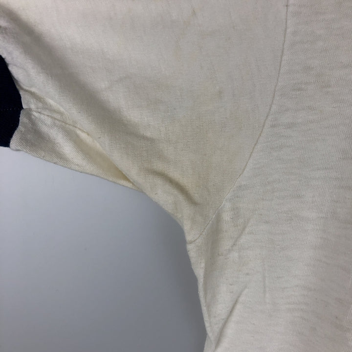 90'S WNAP Stereo 93 Ringer T-Shirt, Made in USA, Men's Size L (Equivalent), Vintage cotton white type Vintage Second Hand