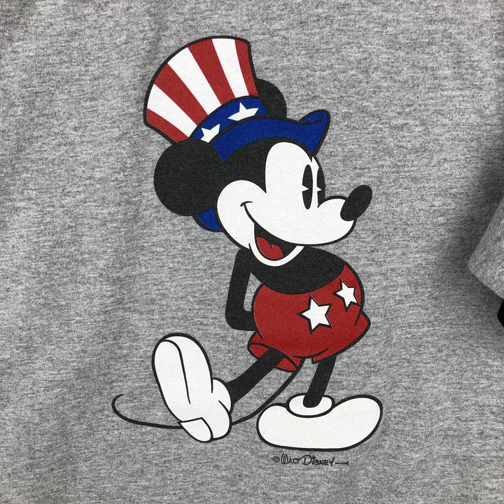 90'S Disney Mickey Mouse Ringer T-shirt, Character Print T-shirt, Men's Size M (approx.), Vintage cotton gray type Vintage Second Hand