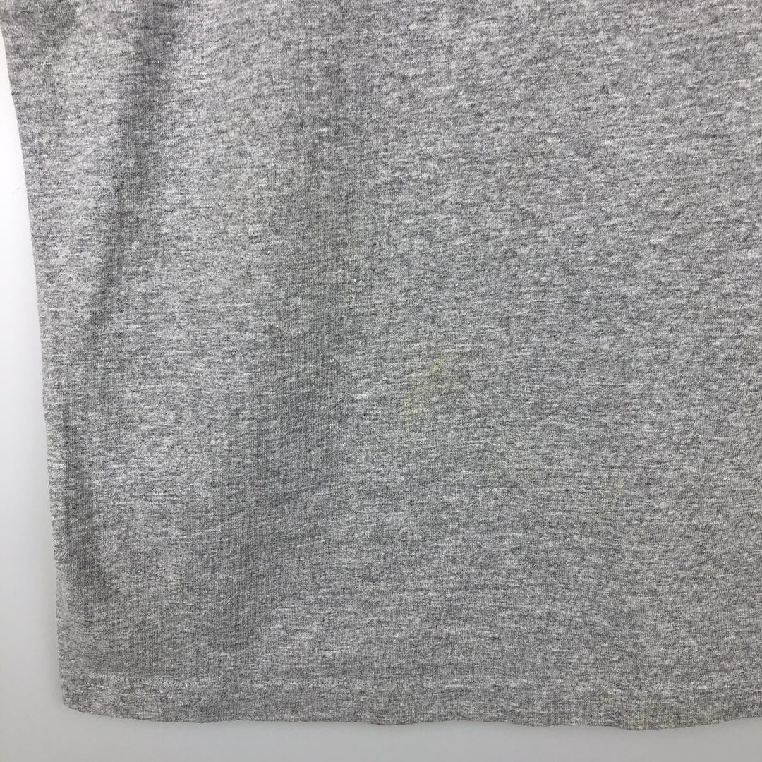 90'S Disney Mickey Mouse Ringer T-shirt, Character Print T-shirt, Men's Size M (approx.), Vintage cotton gray type Vintage Second Hand