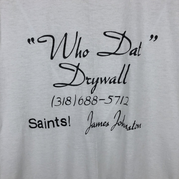 80'S STEDMAN Advertising Ringer T-Shirt, Made in USA, Men's XL equivalent, Vintage polyester white type Vintage Second Hand
