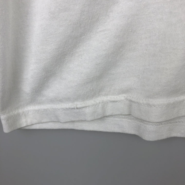 80'S STEDMAN Advertising Ringer T-Shirt, Made in USA, Men's XL equivalent, Vintage polyester white type Vintage Second Hand