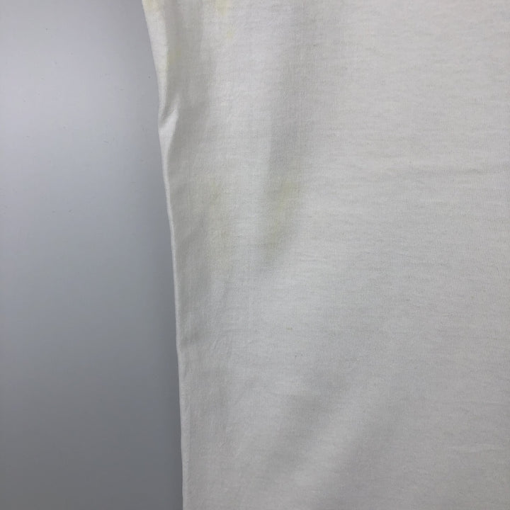 90'S Screen Stars Advertising Ringer T-Shirt, Made in USA, Men's Size M (approx.), Vintage cotton white type Vintage Second Hand
