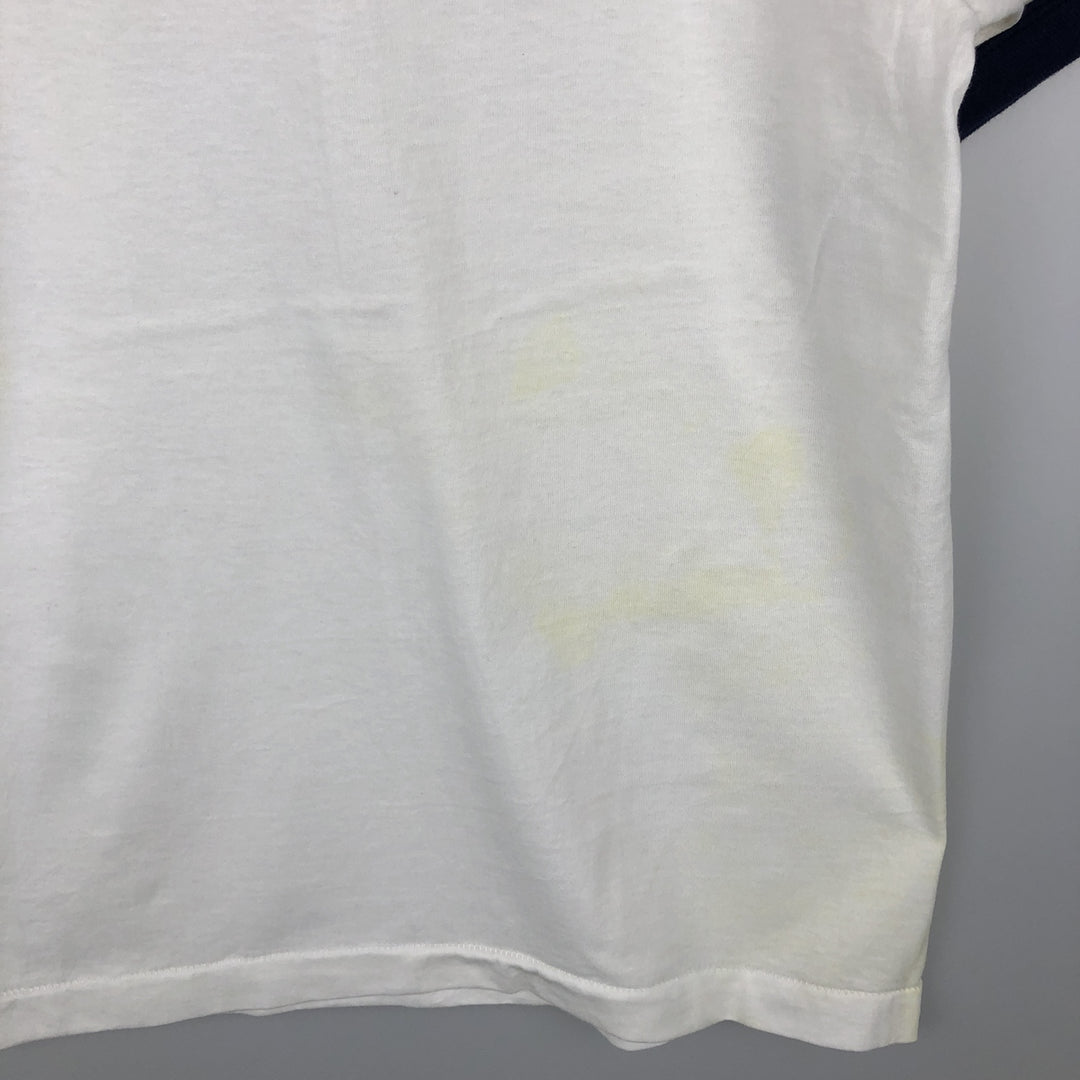 90'S Screen Stars Advertising Ringer T-Shirt, Made in USA, Men's Size M (approx.), Vintage cotton white type Vintage Second Hand