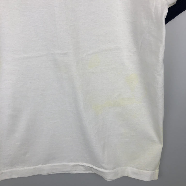 90'S Screen Stars Advertising Ringer T-Shirt, Made in USA, Men's Size M (approx.), Vintage cotton white type Vintage Second Hand