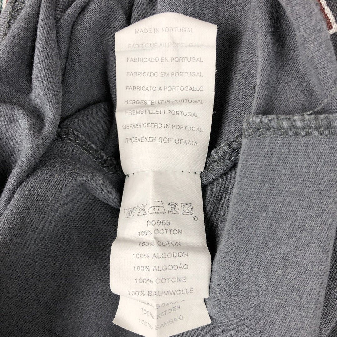 Quiksilver Skull Pattern Long-Sleeve T-Shirt (Men's Size L) cotton Charcoal Vintage Second Hand
