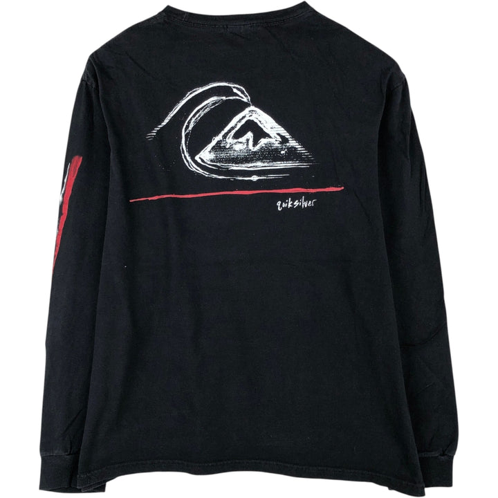Quiksilver Long-Sleeve T-Shirt (Men's Size M) unclear black type Vintage Second Hand