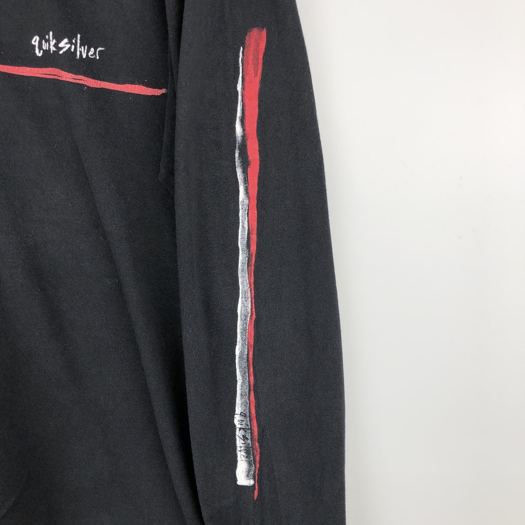 Quiksilver Long-Sleeve T-Shirt (Men's Size M) unclear black type Vintage Second Hand