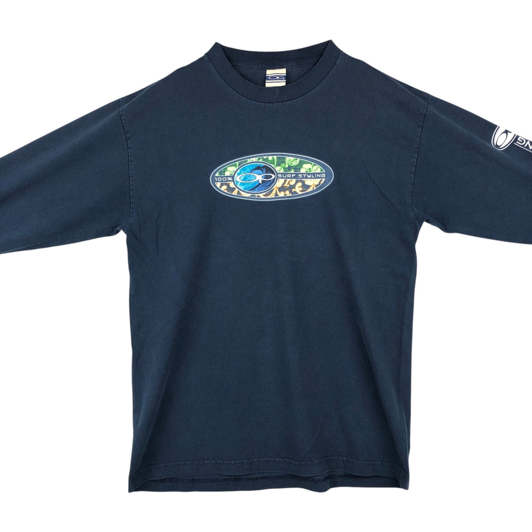 Ocean Pacific Long-Sleeve T-Shirt (Men's Size M) unclear navy blue type Vintage Second Hand