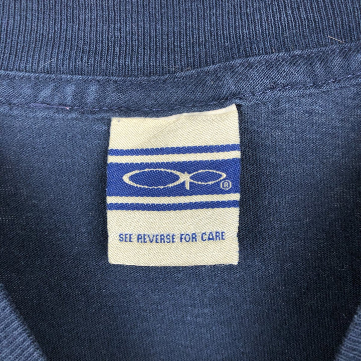 Ocean Pacific Long-Sleeve T-Shirt (Men's Size M) unclear navy blue type Vintage Second Hand