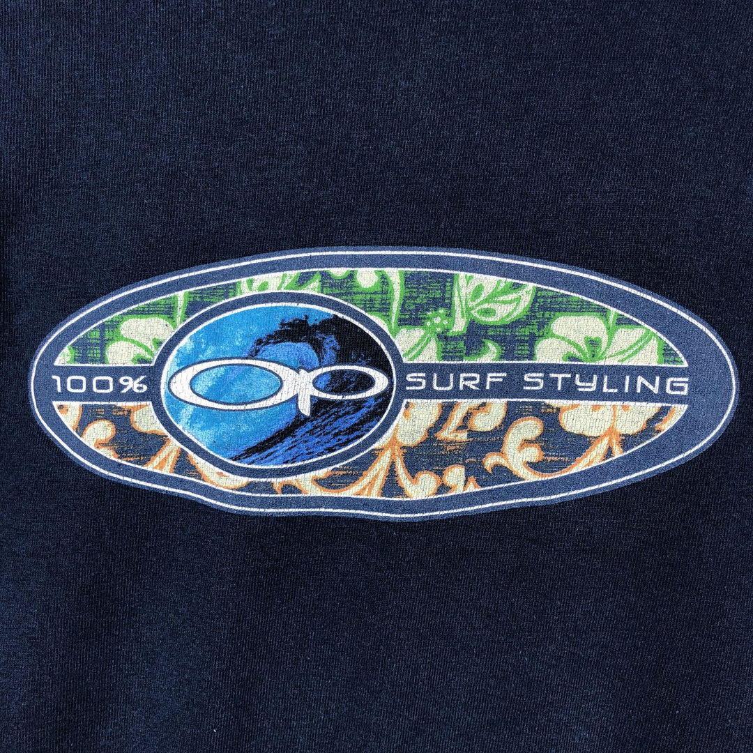 Ocean Pacific Long-Sleeve T-Shirt (Men's Size M) unclear navy blue type Vintage Second Hand