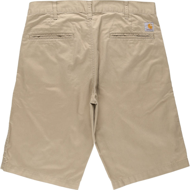 Carhartt WORK IN PROGRESS PRESENTER BERMUDA Work Shorts (Men's W35 equivalent) polyester Beige type Vintage Second Hand