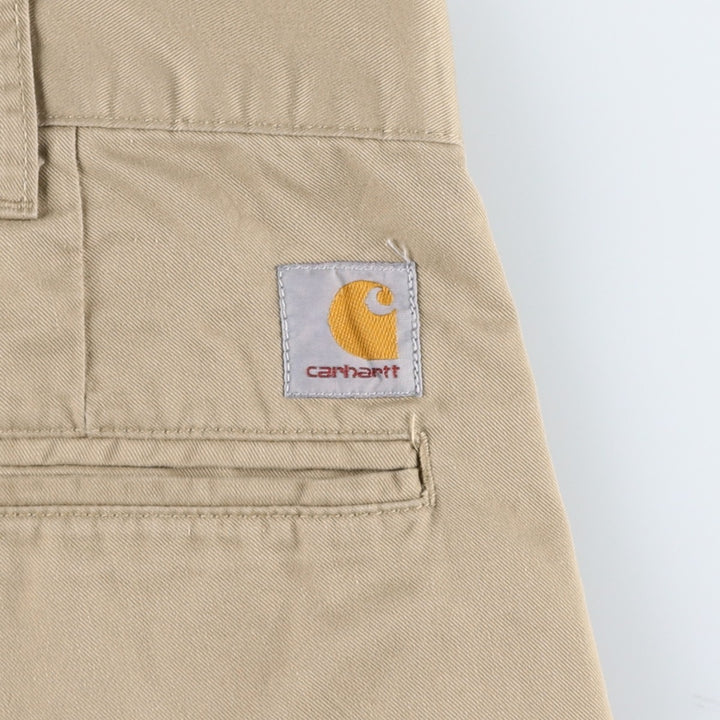 Carhartt WORK IN PROGRESS PRESENTER BERMUDA Work Shorts (Men's W35 equivalent) polyester Beige type Vintage Second Hand