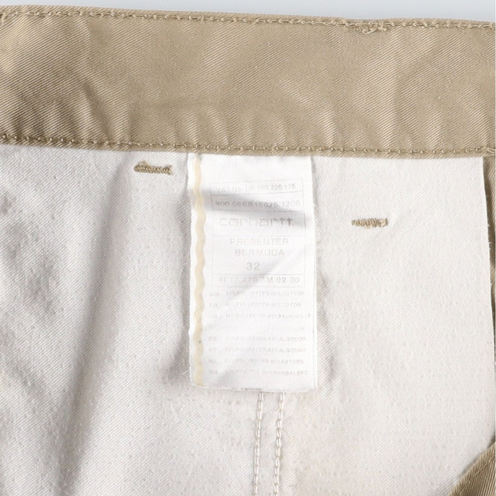 Carhartt WORK IN PROGRESS PRESENTER BERMUDA Work Shorts (Men's W35 equivalent) polyester Beige type Vintage Second Hand