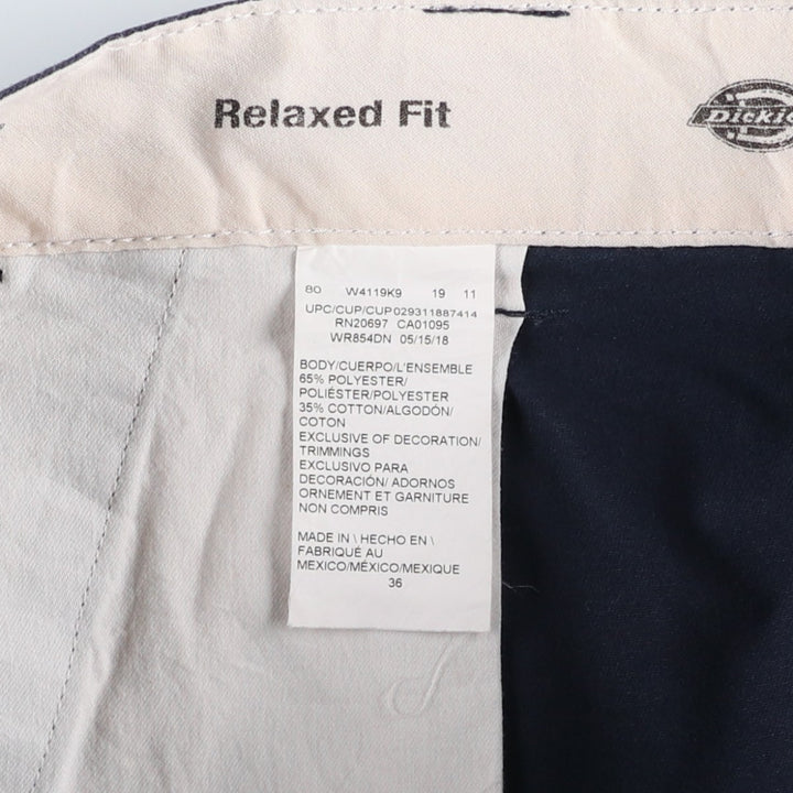 Dickies Relaxed Fit FLEX Work Shorts, Men's, Size W36 polyester navy blue type Vintage Second Hand