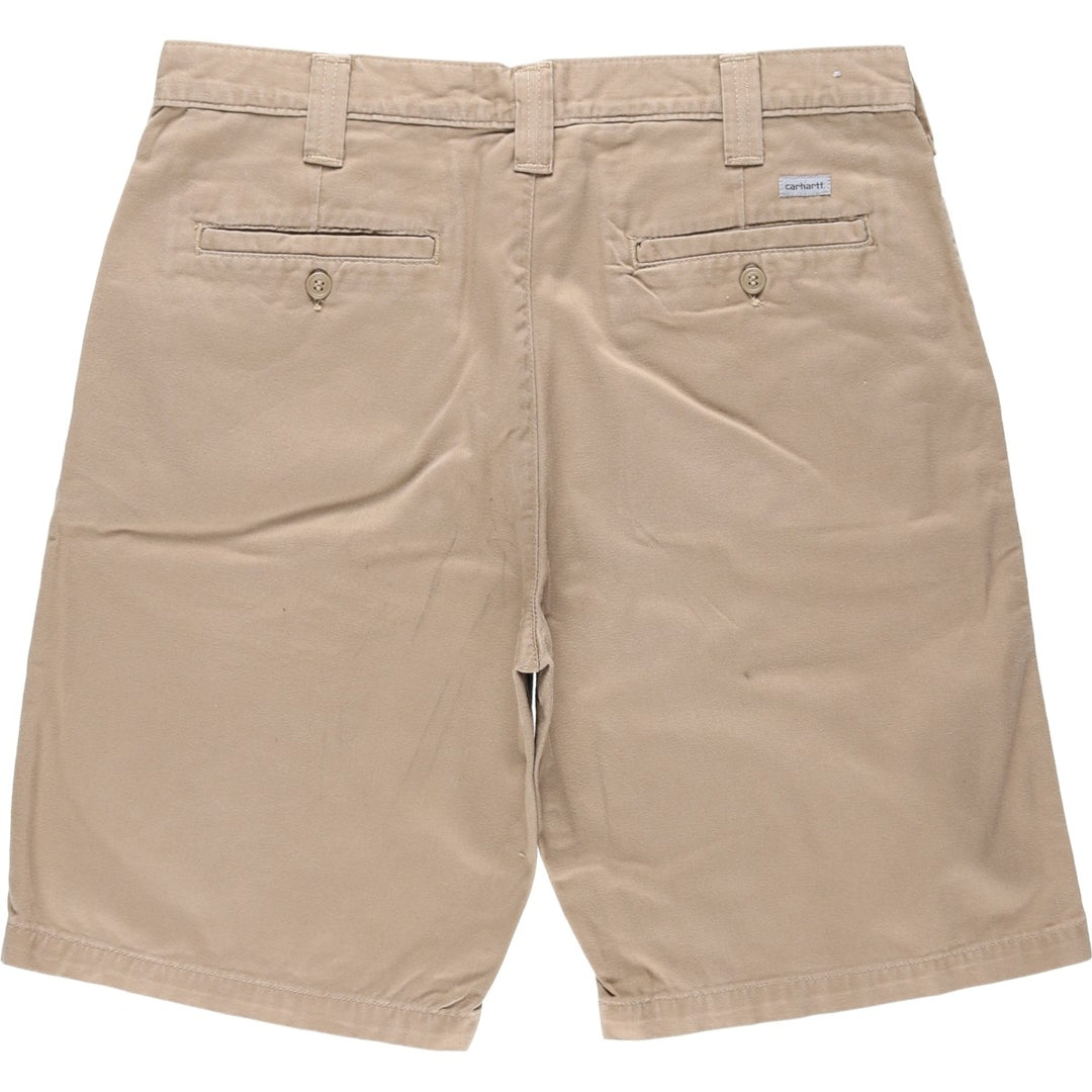 Carhartt work shorts, men's size W35 (approx.) cotton Beige type Vintage Second Hand