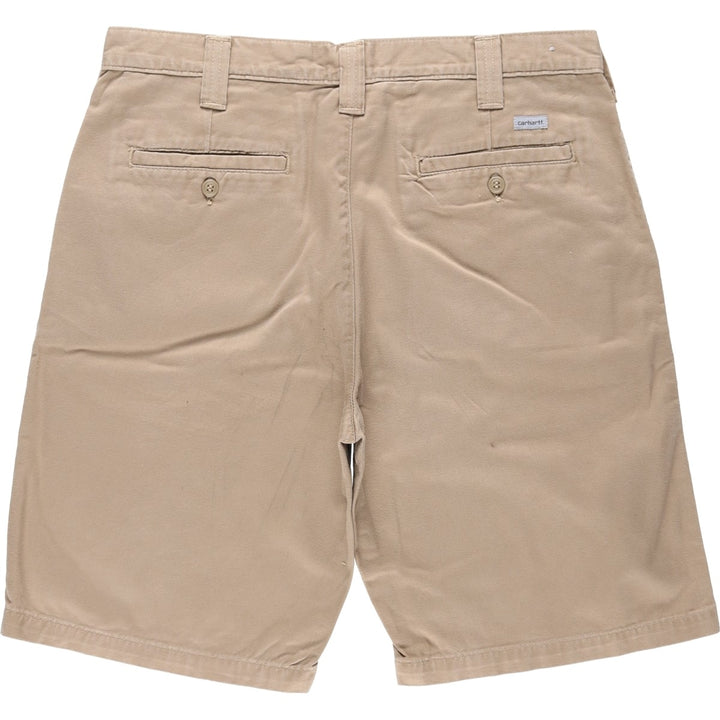 Carhartt work shorts, men's size W35 (approx.) cotton Beige type Vintage Second Hand
